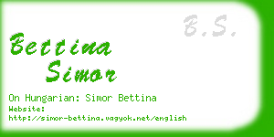 bettina simor business card